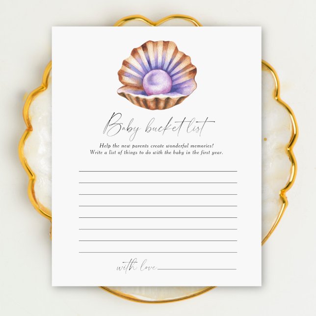 Pearl baby shower - Baby bucket list game (Creator Uploaded)