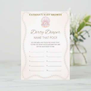 Pearl Baby Shower Game - Editable Name, 5x7 Invitation