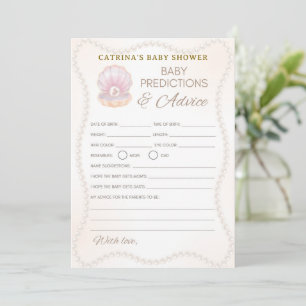 Pearl Baby Shower Game - Editable Name, 5x7 Invitation