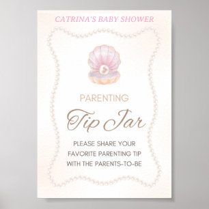 Pearl Baby Shower Game Sign