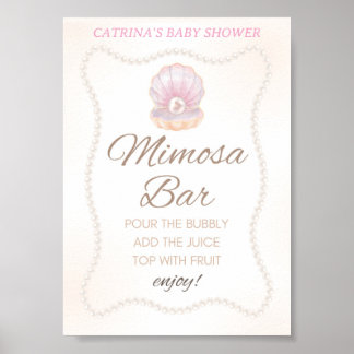 Pearl Baby Shower Game Sign