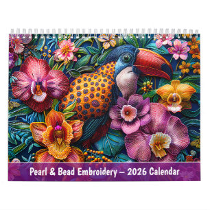 Pearl & Bead Embroidery – 2026 Calendar