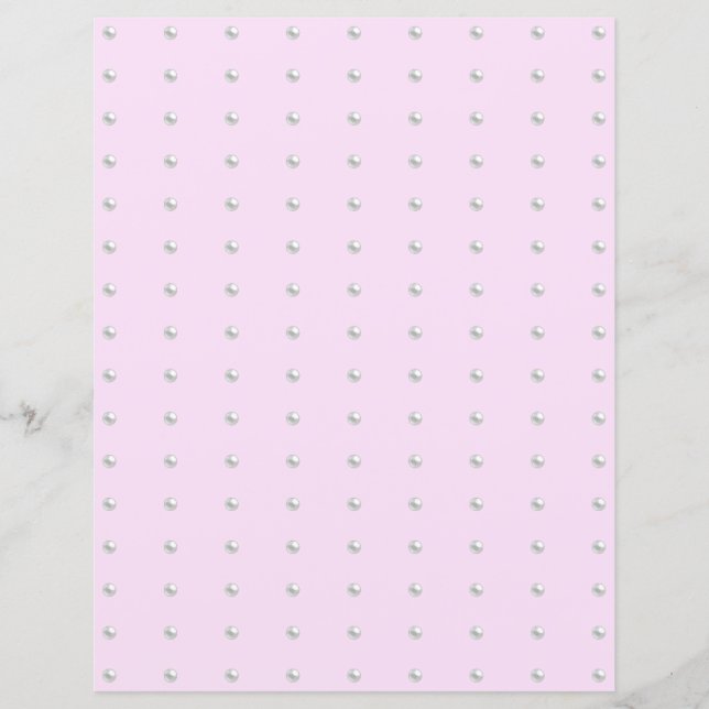 Pearl Beads Scrapbook Paper (Front)