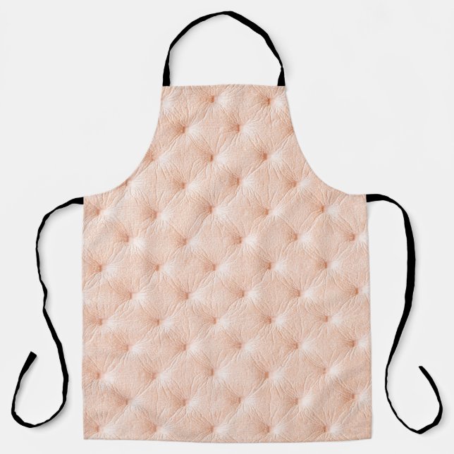 Pearl beige leather texture apron (Front)