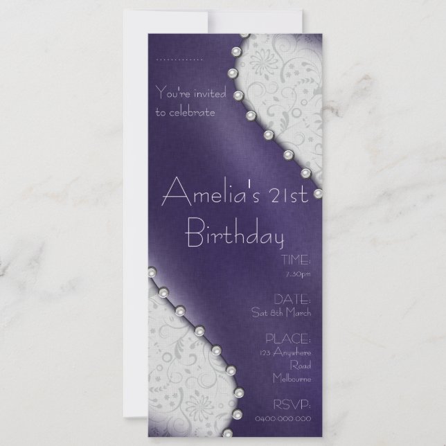 Pearl Birthday Invitation (Front)