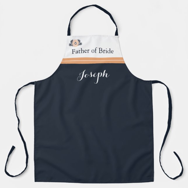 Pearl Black Watusi Taca Wedding Father Bride Apron (Front)