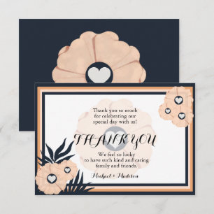 Pearl Black Watusi Tacao Floral Thank You Wedding
