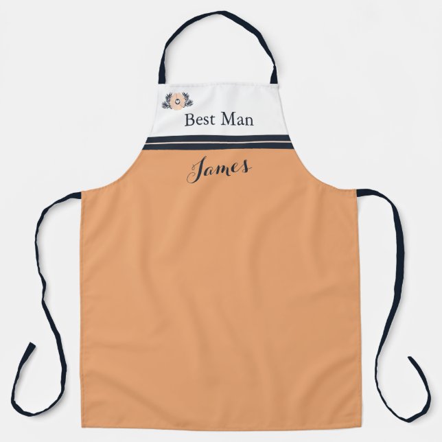 Pearl Black Watusi Tacao Wedding Apron Best Man (Front)