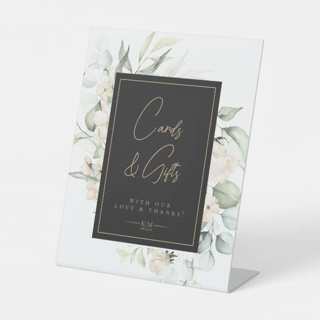 Pearl Blush Floral Cards & Gifts ID989 Pedestal Sign (Front)