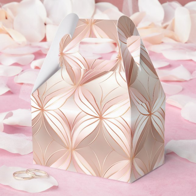 Pearl Blush Pink Rose Gold  Favour Box (Wedding)