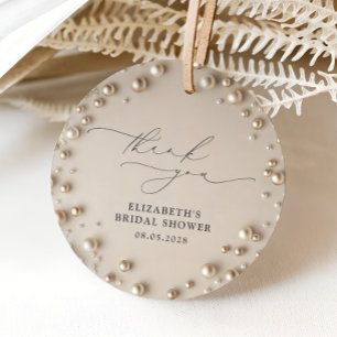 Pearl Bridal Shower Favour Tags