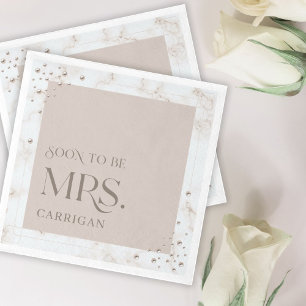 Pearl Bridal Shower Soon to be Mrs. Modern Minimal Napkin