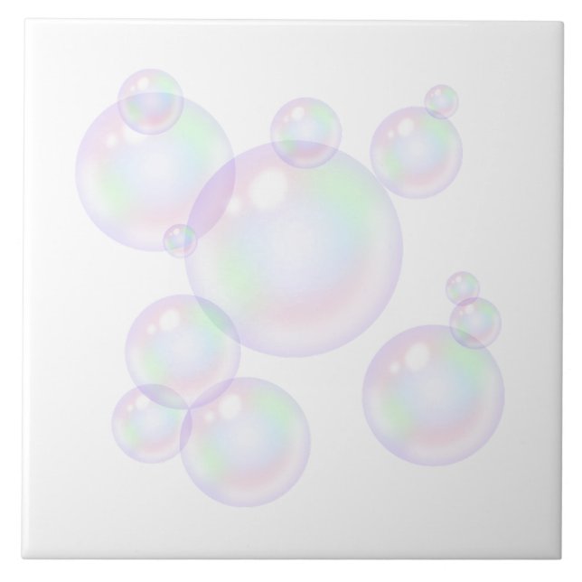 Pearl Bubble Bathroom Wall Art Tile (Front)