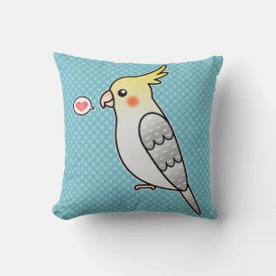 Pearl Cartoon Cockatiel Parrot Bird Love Cushion