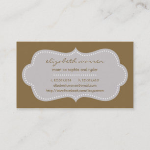 Pearl Chic Moderna Mummy Calling Card
