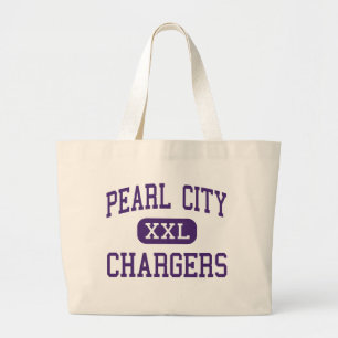 Pearl City - Chargers - High - Pearl City Hawaii Large Tote Bag