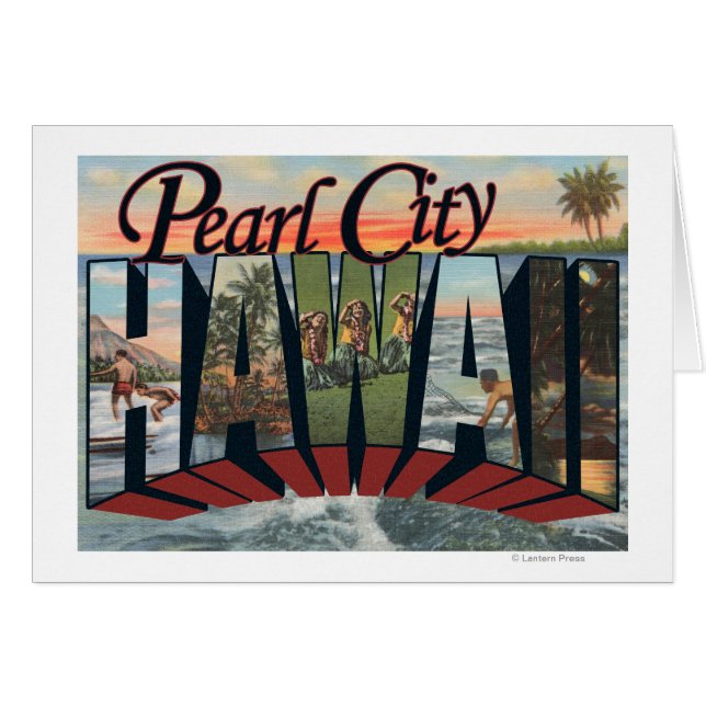 Pearl City, Hawaii - Large Letter Scenes (Front Horizontal)