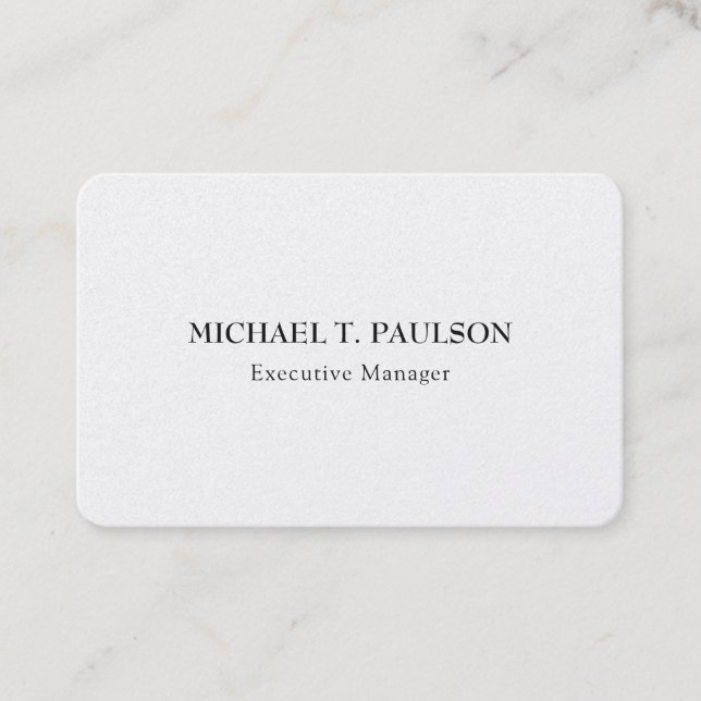 Pearl Classical Minimalist Professional Elegant Business Card (Front)