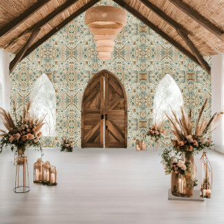 Pearl Coast Elegance: Gilded Shores Wallpaper