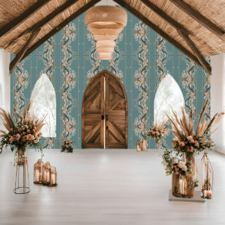 Pearl Coast Elegance: Ocean Whisper Teal Wallpaper