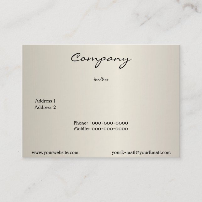 Pearl Cream Business Card (Front)