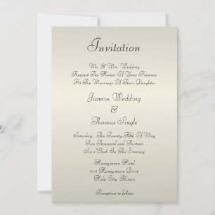 Pearl Cream Invitation