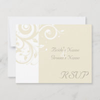Pearl Cream Reverse Swirl Wedding Matching RSVP