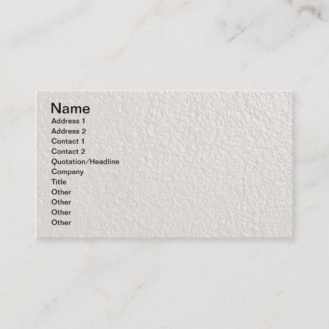 PEARL creamy white textured backgrounds templates Business Card (Front)