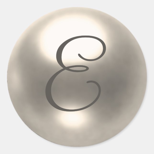 Pearl E monogram wedding seal (Front)