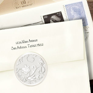 Pearl "Embossed" Damask Envelope Seal