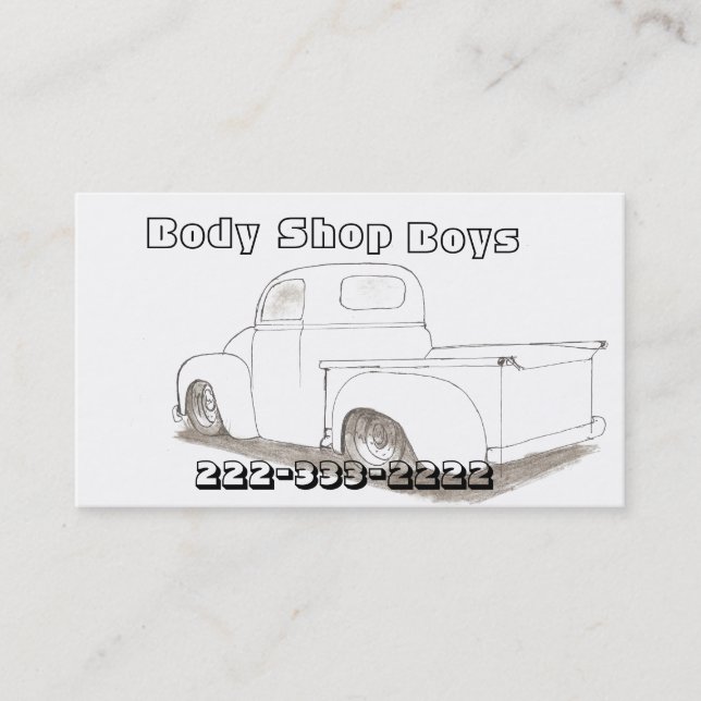 Pearl Finish Business Cards Automotive (Front)