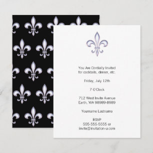 Pearl Fleur De Lis Invitation