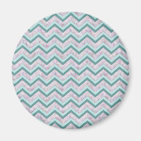 Pearl Floral Teal ZigZag Pattern