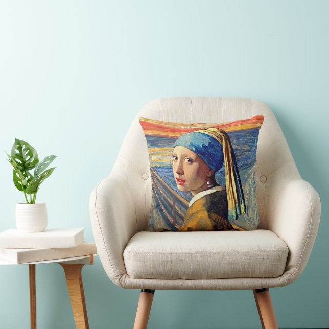 Pearl Girl’s Silent Scream Pillow (Chair)