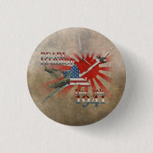 Pearl Habor December 7, 1941 3 Cm Round Badge