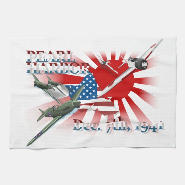 Pearl Habor December 7, 1941 Kitchen Towel (Horizontal)