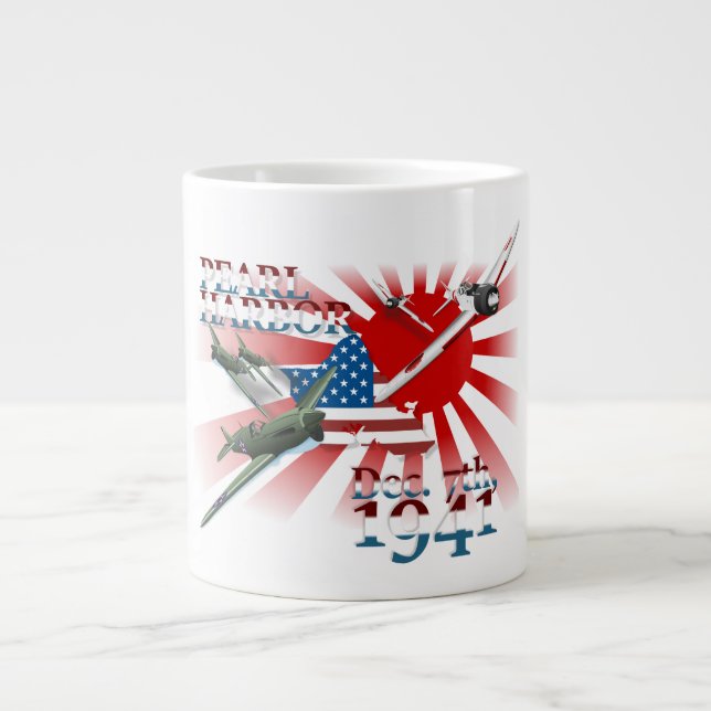 Pearl Habor December 7, 1941 Large Coffee Mug (Front)
