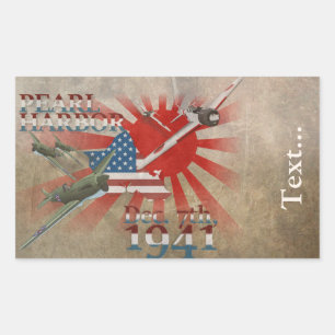 Pearl Habor December 7, 1941 Rectangular Sticker