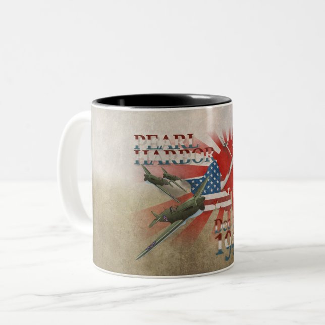 Pearl Habor December 7, 1941 Two-Tone Coffee Mug (Front Left)