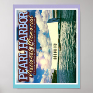 PEARL HARBOR NATIONAL MEMORIAL - HONOLULU HAWAII POSTER