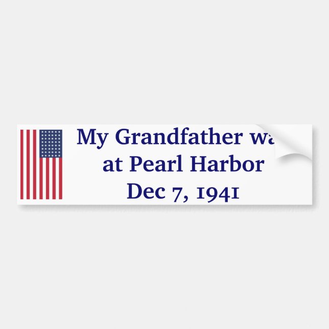 Pearl Harbour - 1941 Bumper Sticker (Front)