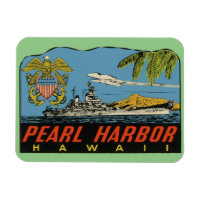 Pearl Harbour, Hawaii Vintage Travel Flexible