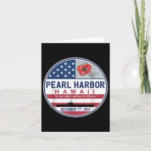 Pearl Harbour Memorial Hawaii Vintage Usa Flag Day Card