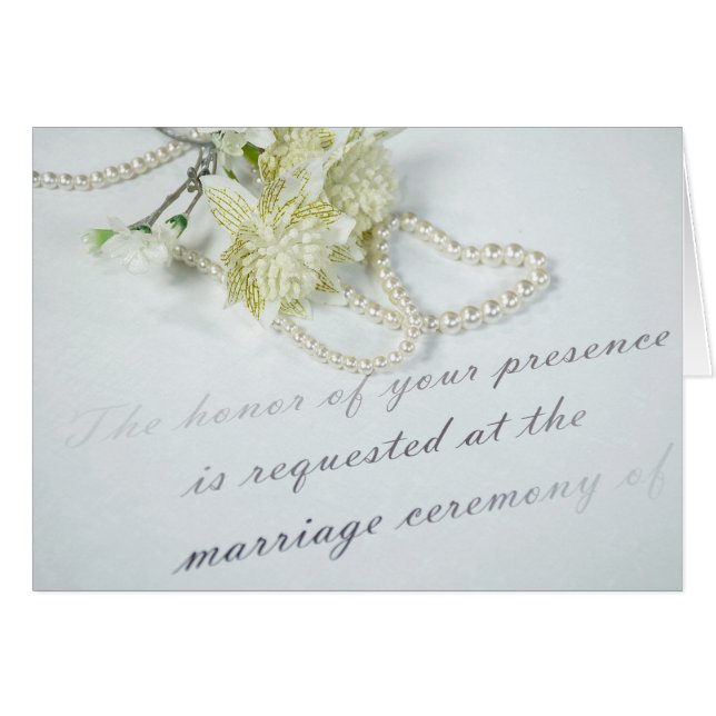 Pearl Heart And Wedding Flowers (Front Horizontal)