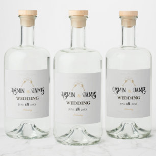 Pearl Heritage Wedding Liquor Bottle Label