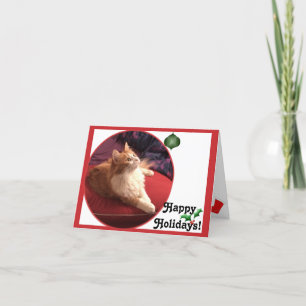 Pearl Kitty Cat Holiday! Card