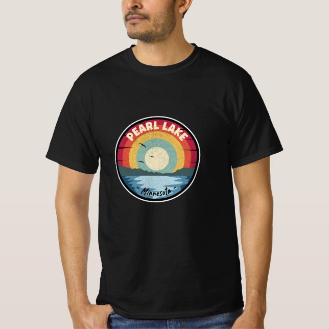 Pearl Lake Minnesota Colourful Scene T-Shirt (Front)