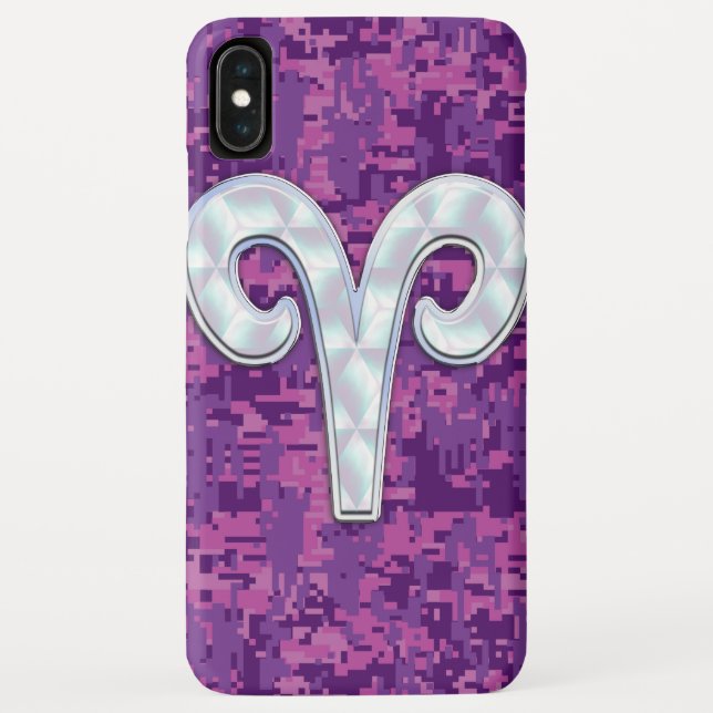 Pearl Like Aries Zodiac Sign Pink Camouflage Case-Mate iPhone Case (Back)