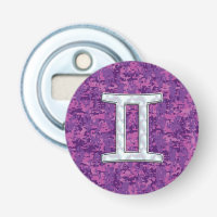 Pearl Like Gemini Zodiac Sign on Digital Camo