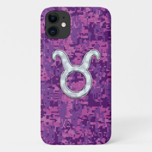 Pearl Like Taurus Sign Pink Digital Camouflage Case-Mate iPhone Case